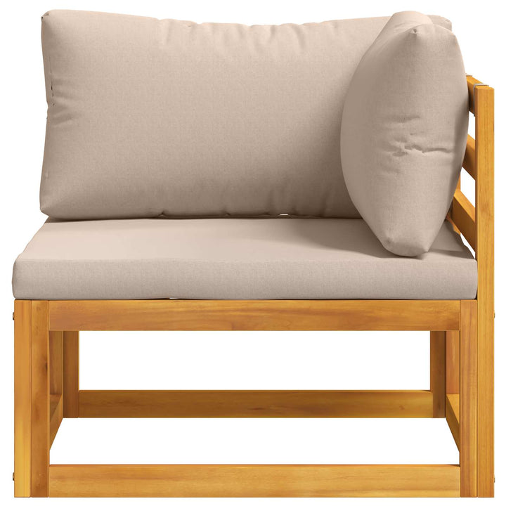 Sektionelt hjørnesofa med puder 100 % polyester Solid-Acacia