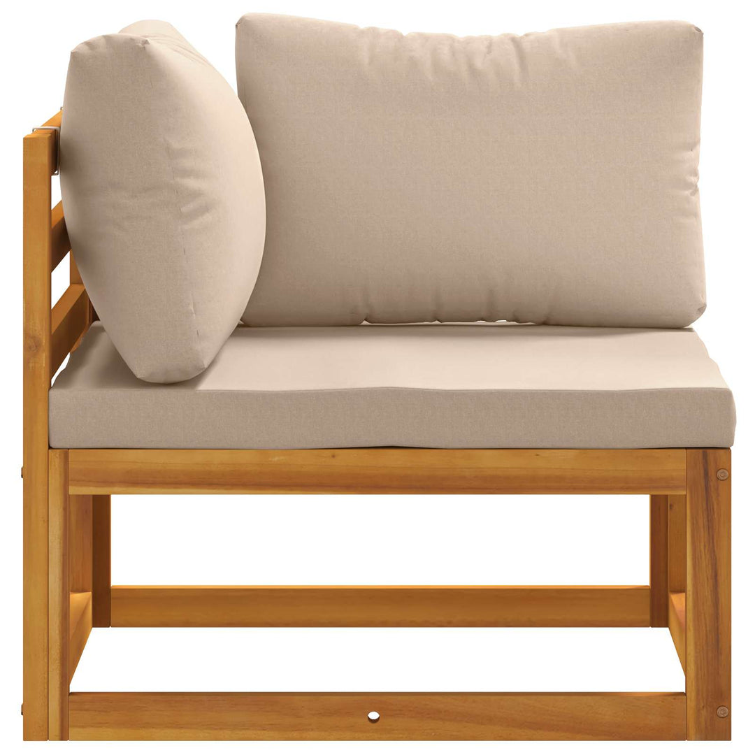 Sektionelt hjørnesofa med puder 100 % polyester Solid-Acacia