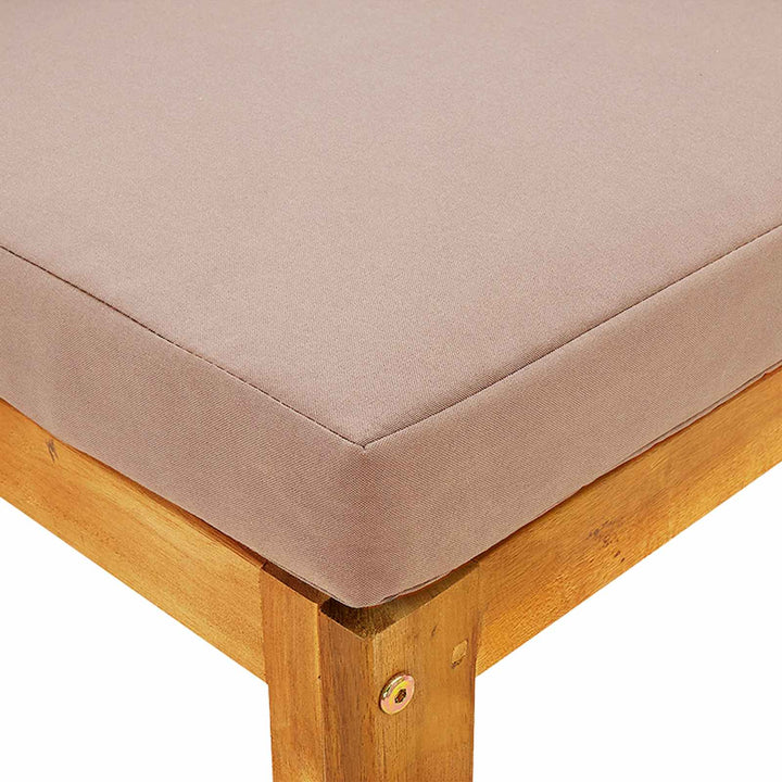 Midtersofa med hynder 100 % polyester Solid-Acacia Naturfarvet