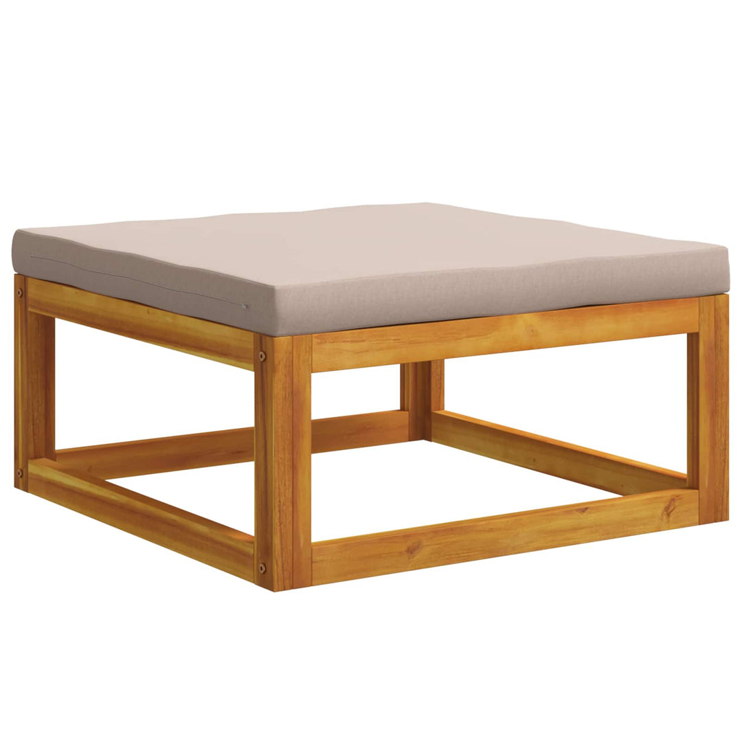 Modulær fodskammel med hynder 100 % polyester Solid-Acacia