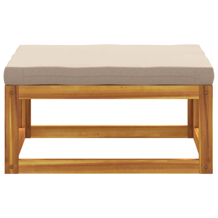 Modulær fodskammel med hynder 100 % polyester Solid-Acacia