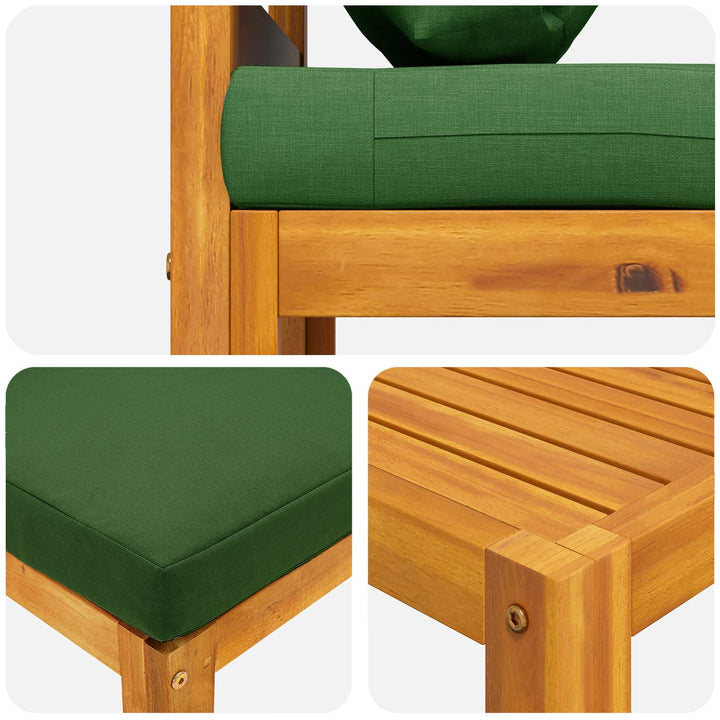 3 stk. Modulsofasæt med hynder 100 % polyester Solid-Acacia