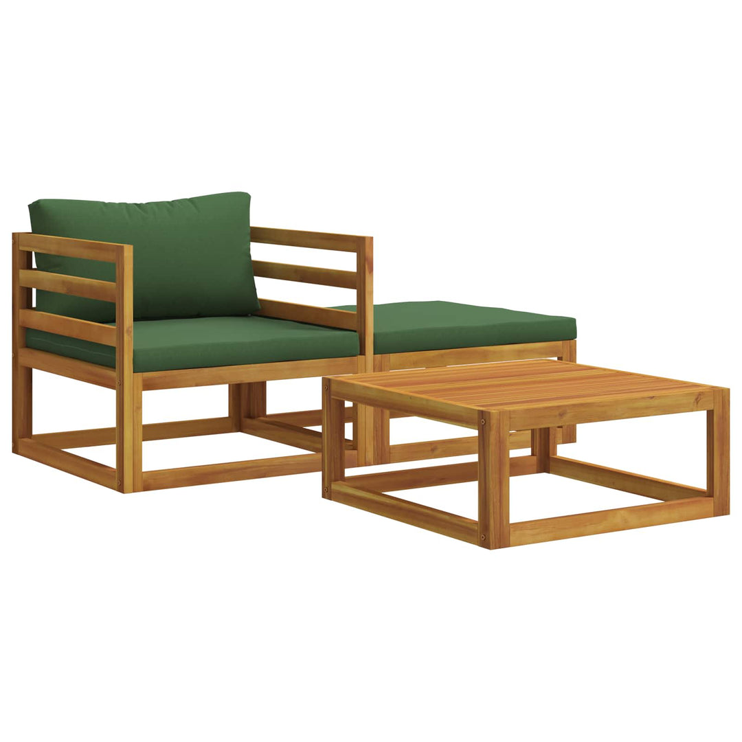 3 stk. Modulsofasæt med hynder 100 % polyester Solid-Acacia