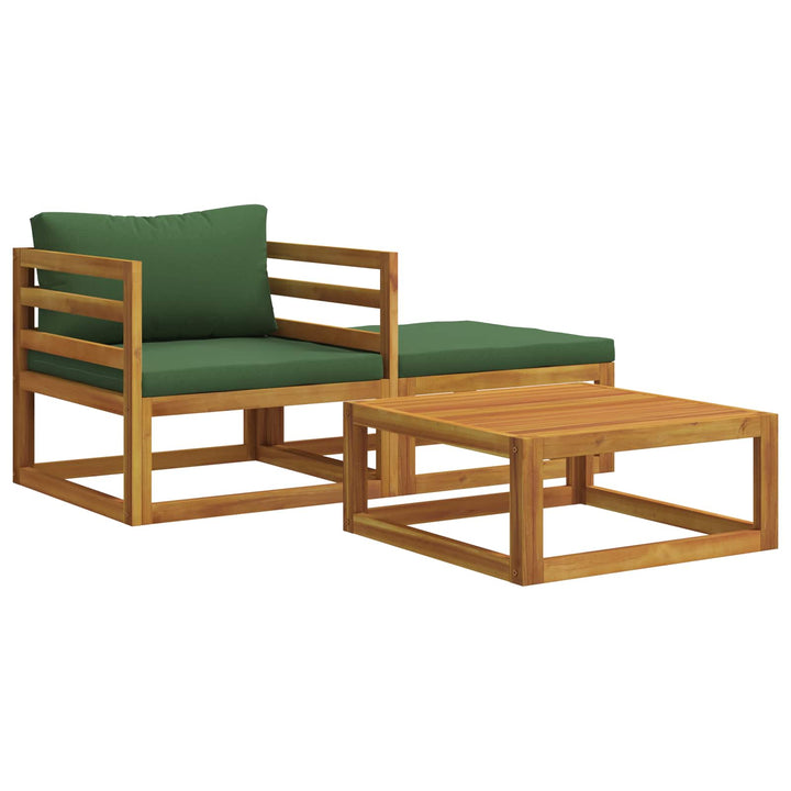 3 stk. Modulsofasæt med hynder 100 % polyester Solid-Acacia