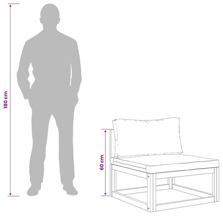 Sektionelt hjørnesofa med puder 100 % polyester Solid-Acacia