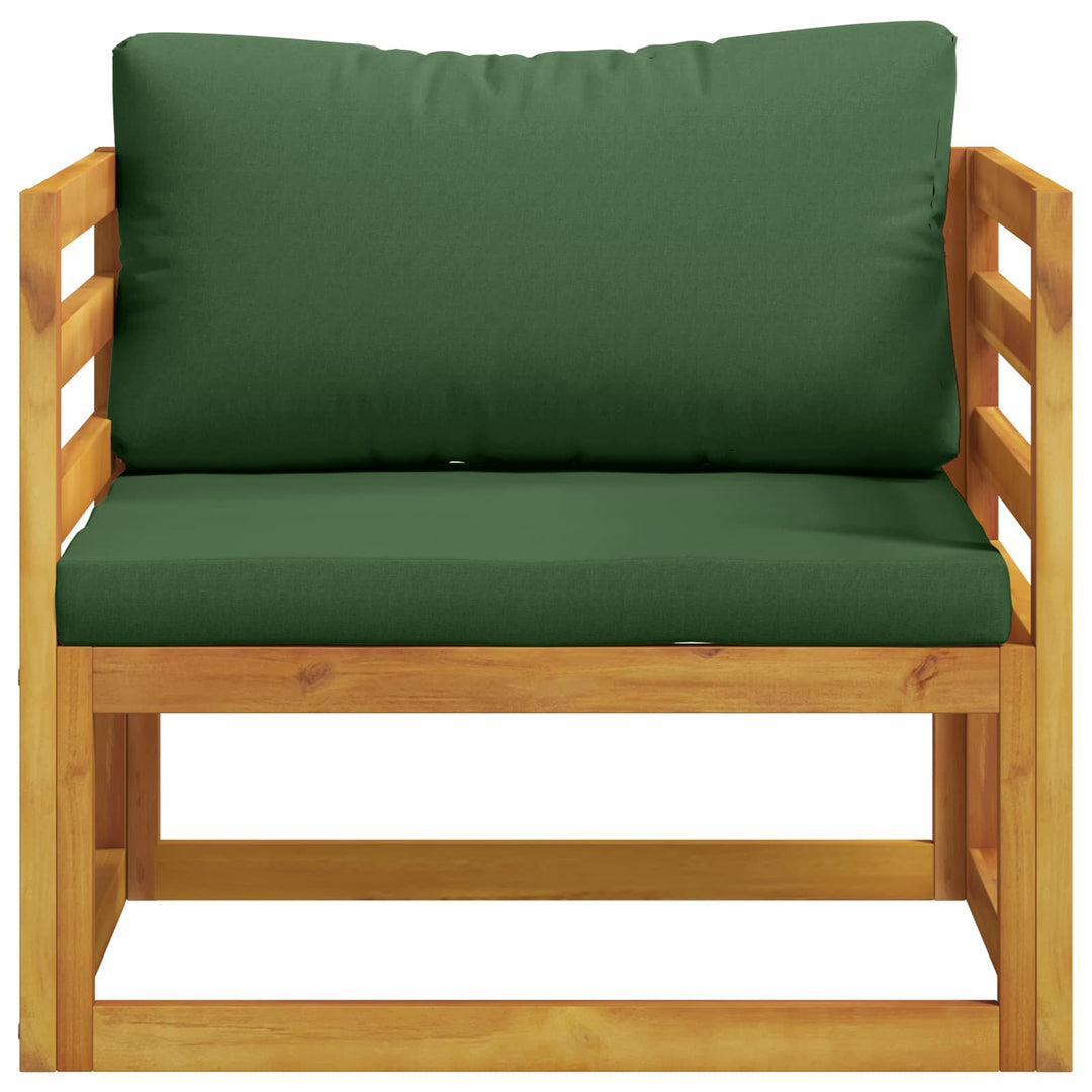 Modulær lænestol med hynder 100 % polyester Solid-Acacia