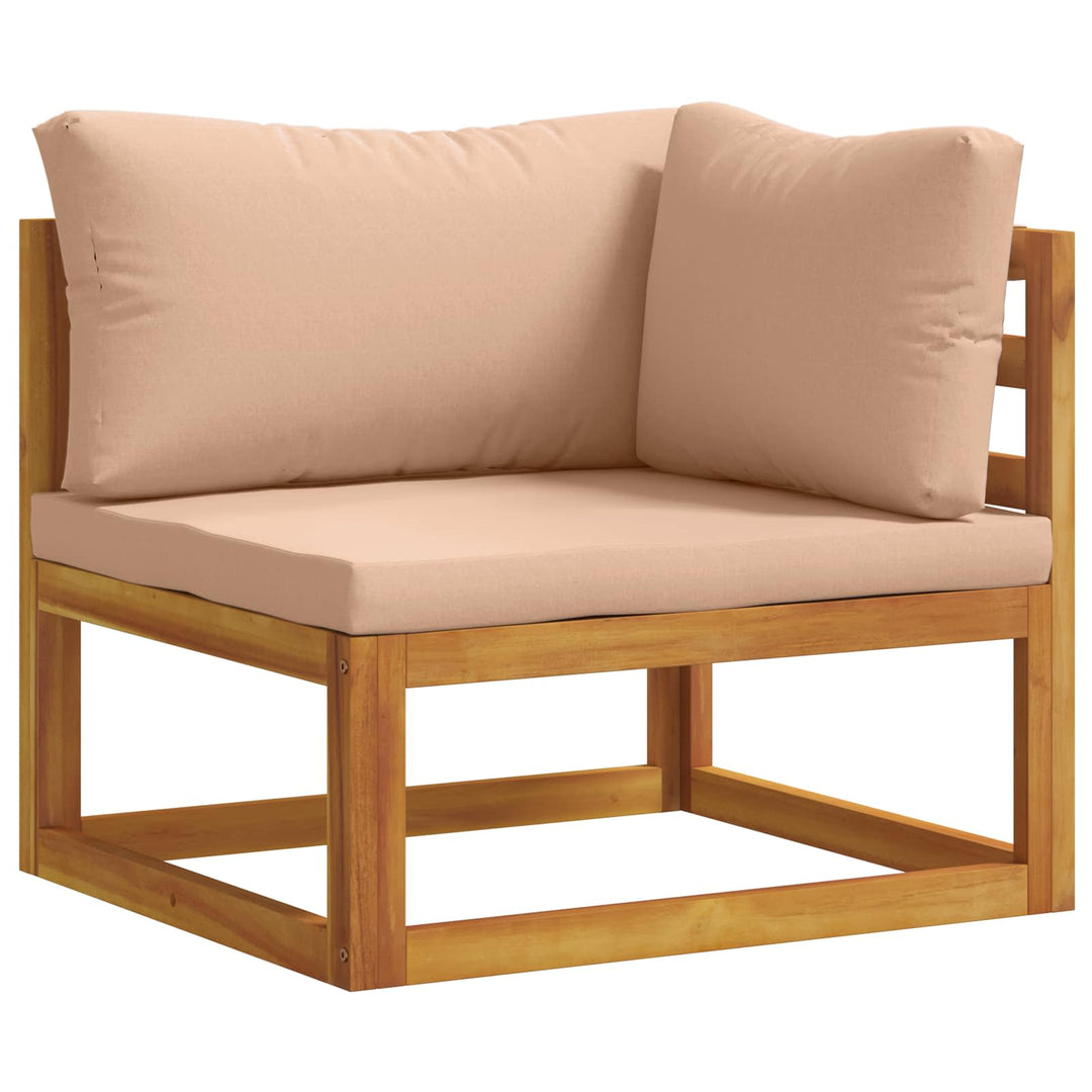 Sektionelt hjørnesofa med puder 100 % polyester Solid-Acacia