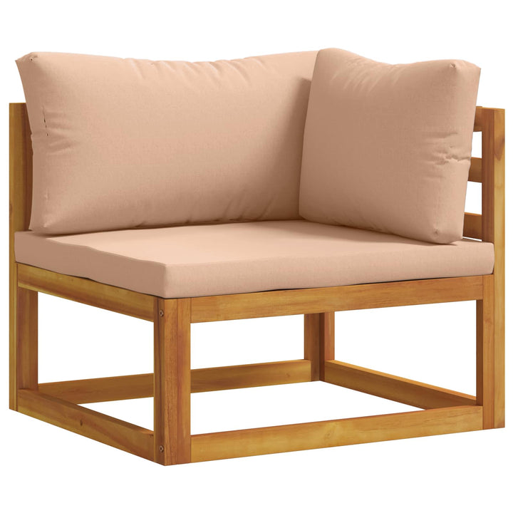 Sektionelt hjørnesofa med puder 100 % polyester Solid-Acacia