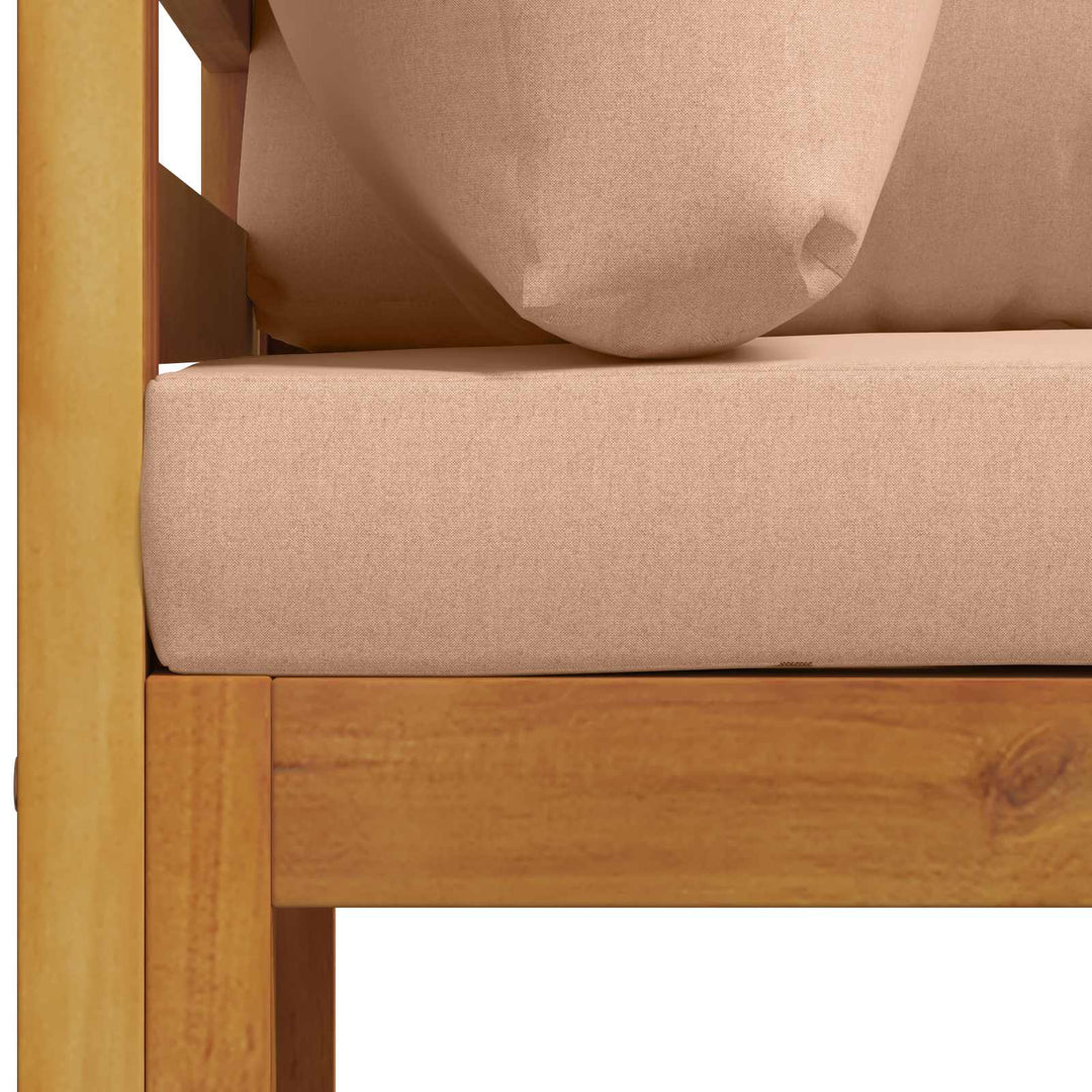 Sektionelt hjørnesofa med puder 100 % polyester Solid-Acacia