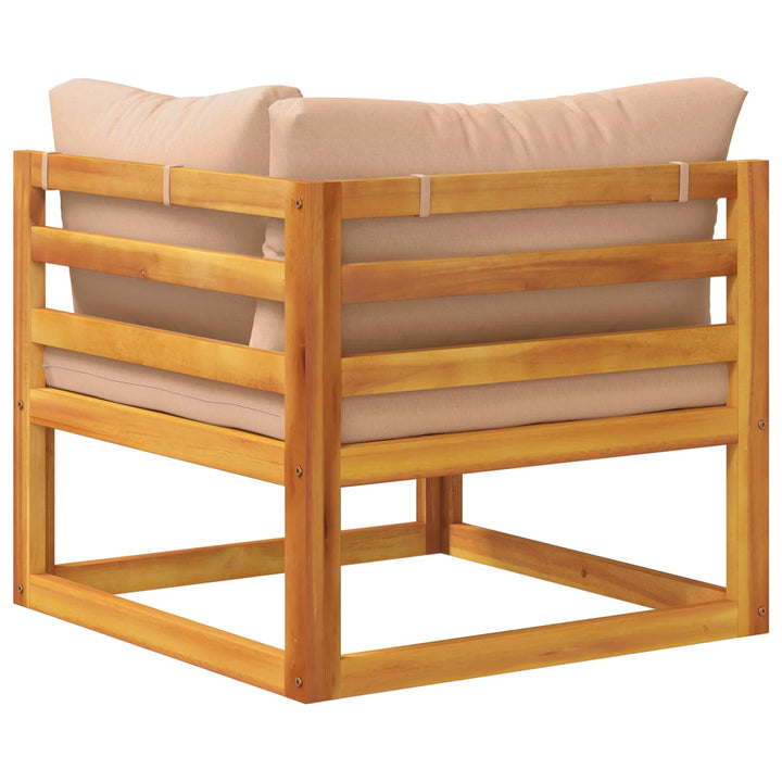 Sektionelt hjørnesofa med puder 100 % polyester Solid-Acacia