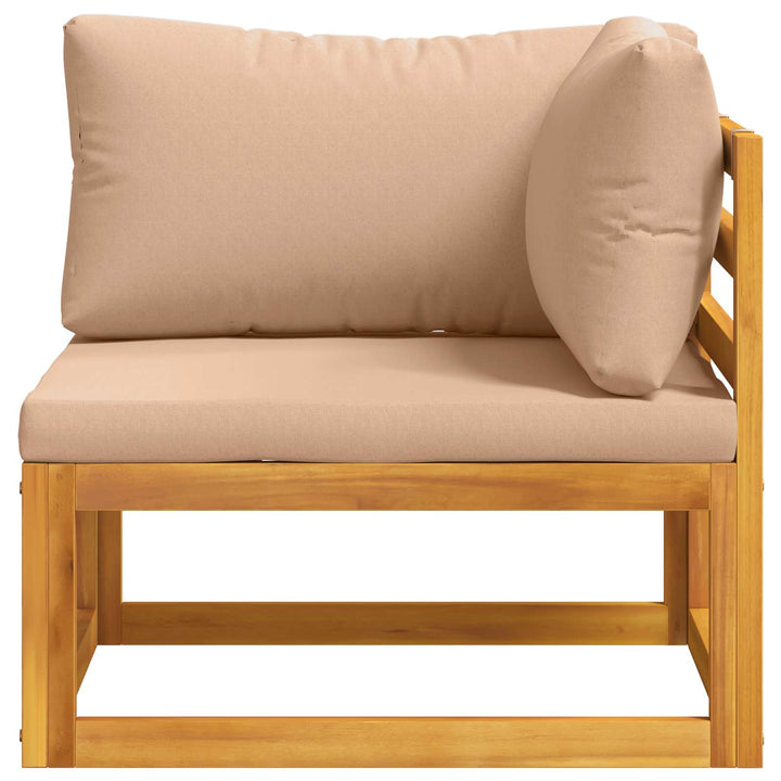 Sektionelt hjørnesofa med puder 100 % polyester Solid-Acacia