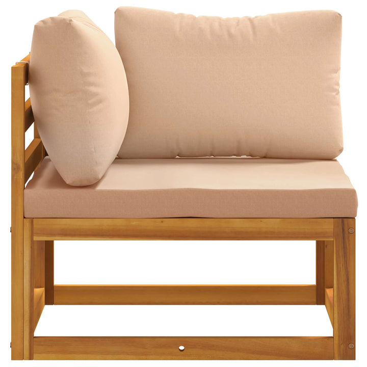 Sektionelt hjørnesofa med puder 100 % polyester Solid-Acacia