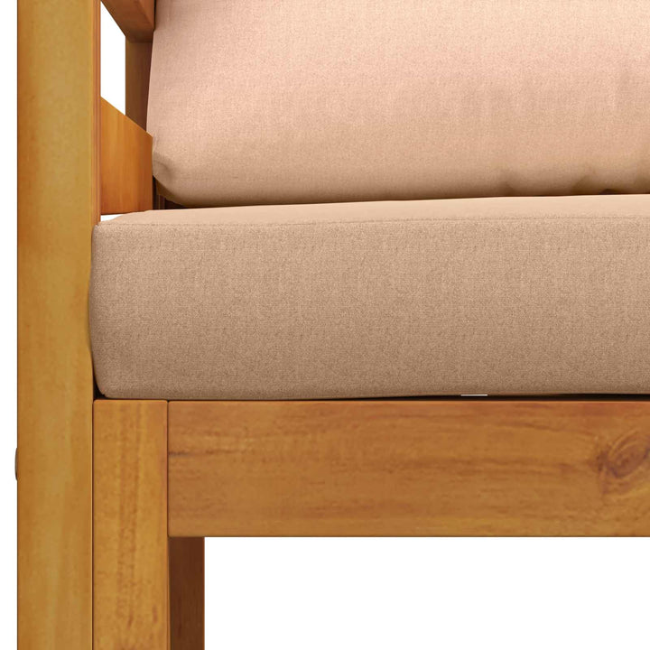 Modulopbygget lænestol med hynder 100 % polyester Solid-Acacia