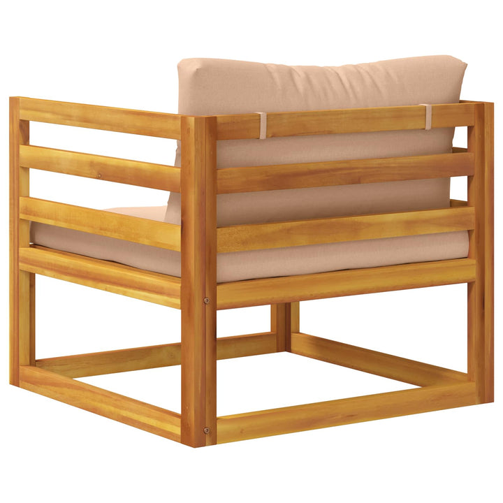 Modulopbygget lænestol med hynder 100 % polyester Solid-Acacia