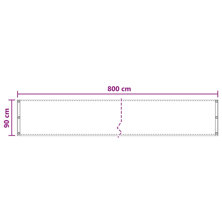 Altan Skærm Beige 90 x 800 cm HDPE og Aluminium