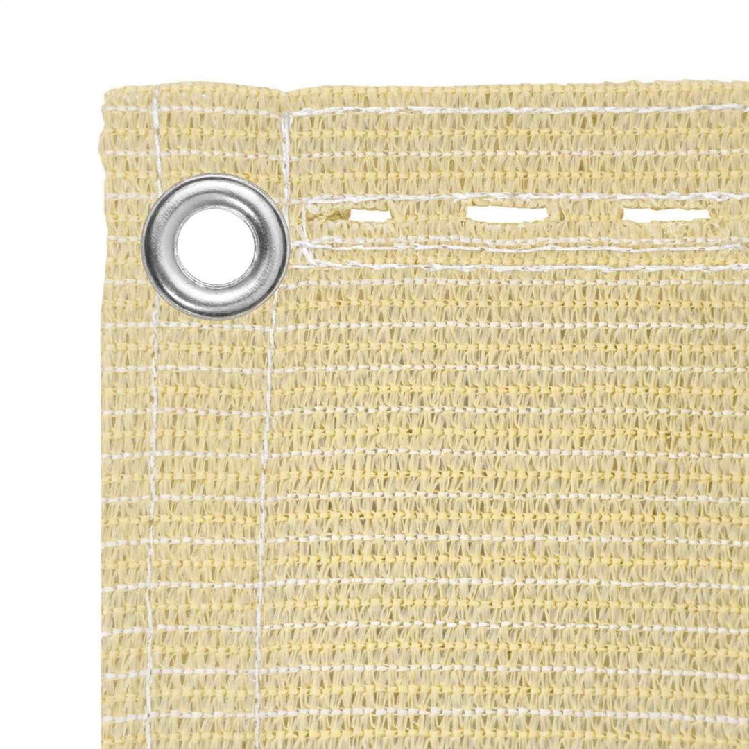 Altan Skærm Beige 90 x 1200 cm HDPE og Aluminium