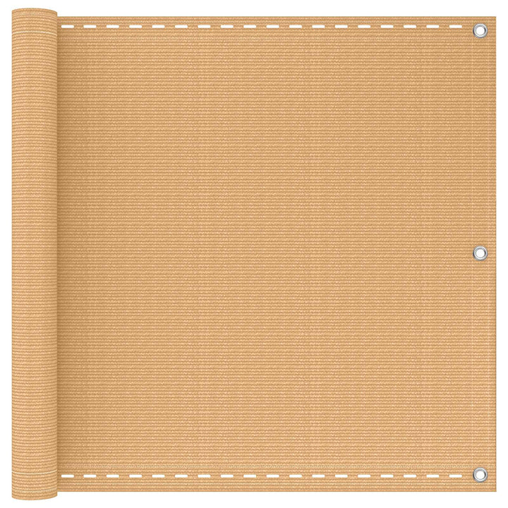 Altan Skærm Sandfarvet 120 x 600 cm HDPE og Aluminium