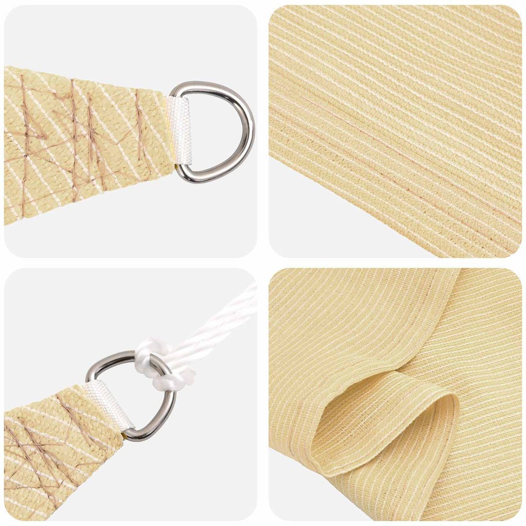 Solsejl Beige 2 x 6 m HDPE