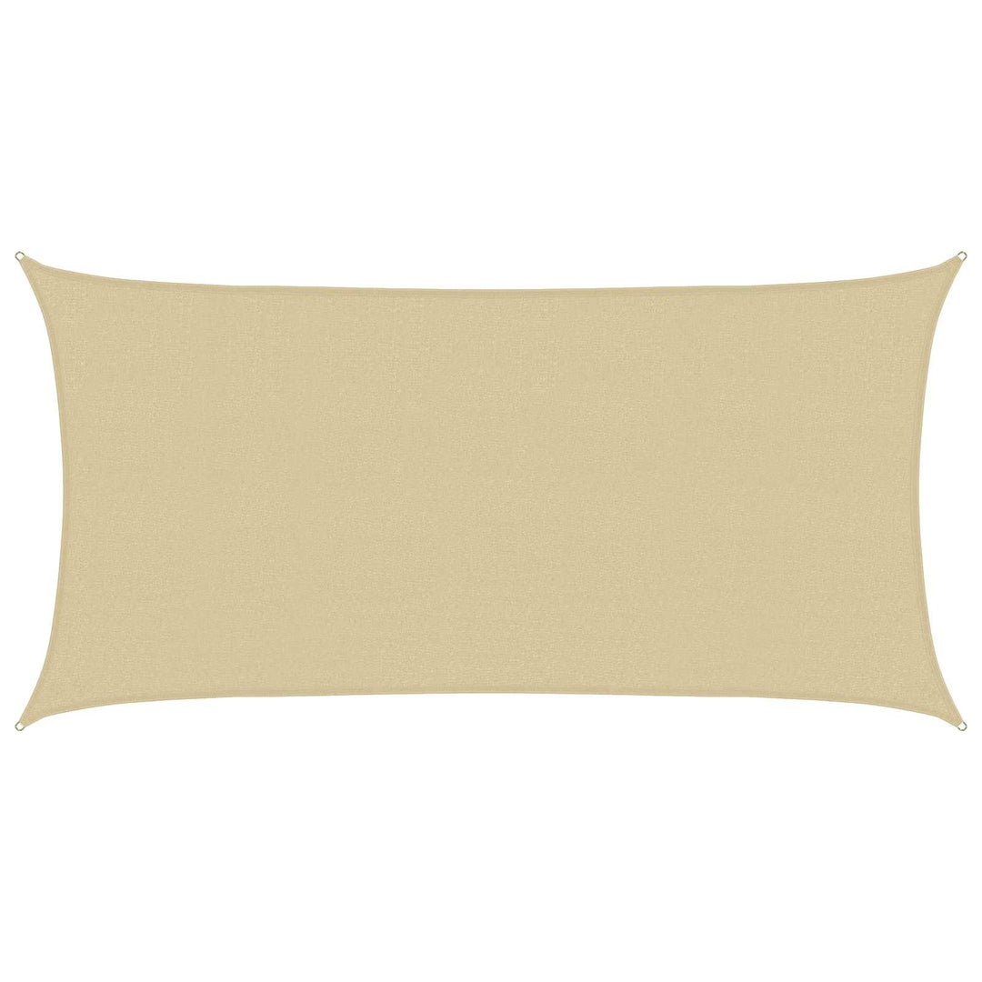 Solsejl Beige 2 x 6 m HDPE