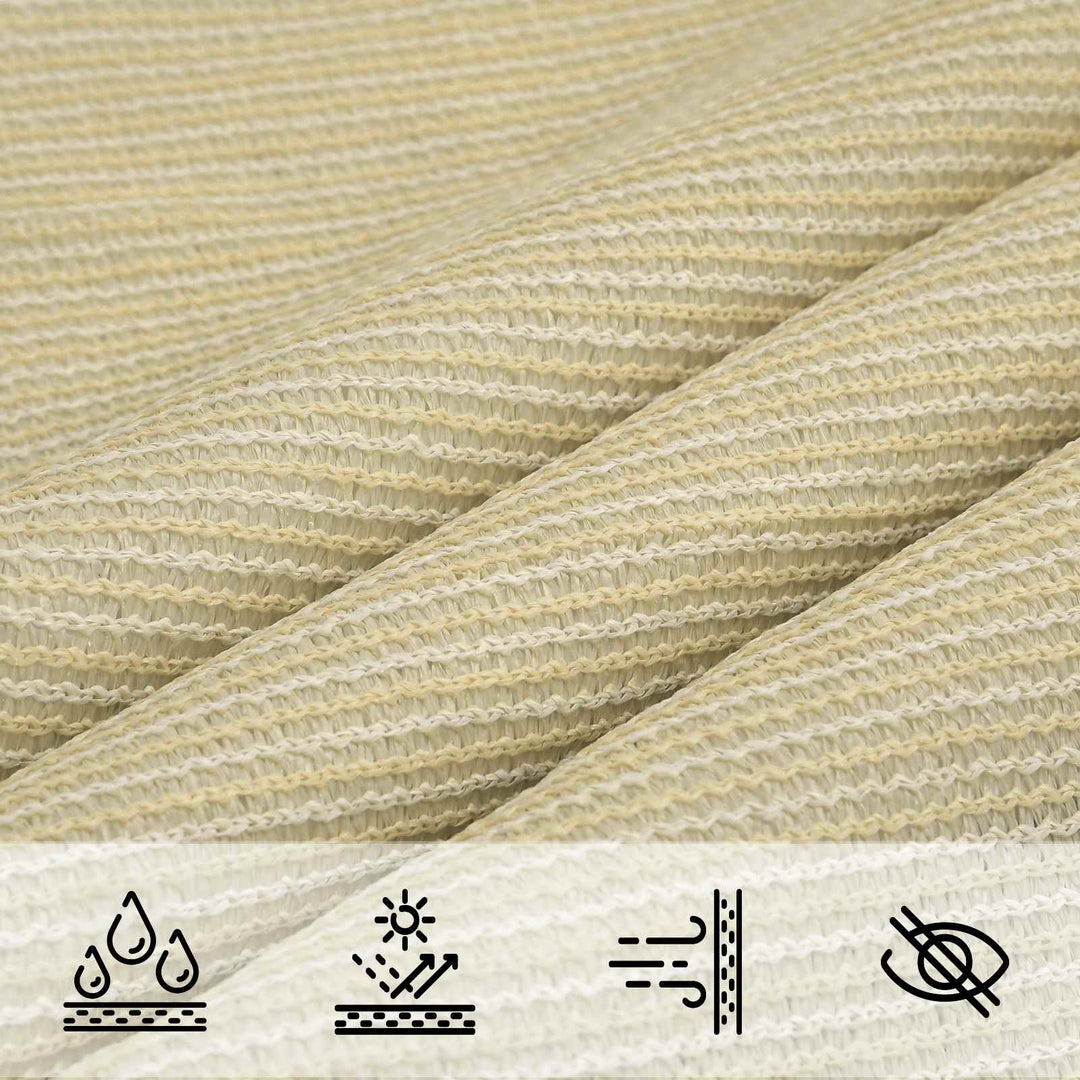 Solsejl Beige 2,5 x 6 m HDPE