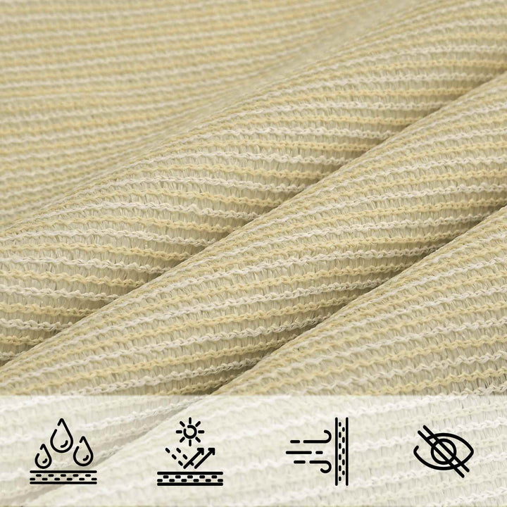 Solsejl Beige 2,5 x 6 m HDPE