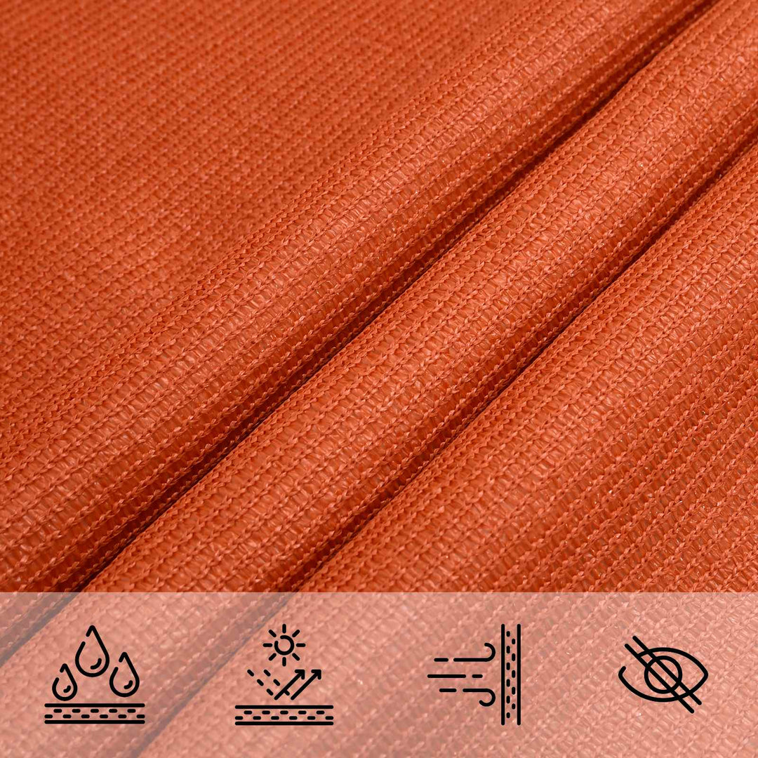 Solsejl Orange 2 x 6 m HDPE