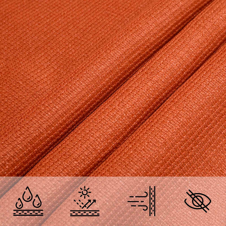 Solsejl Orange 2,5 x 6 m HDPE