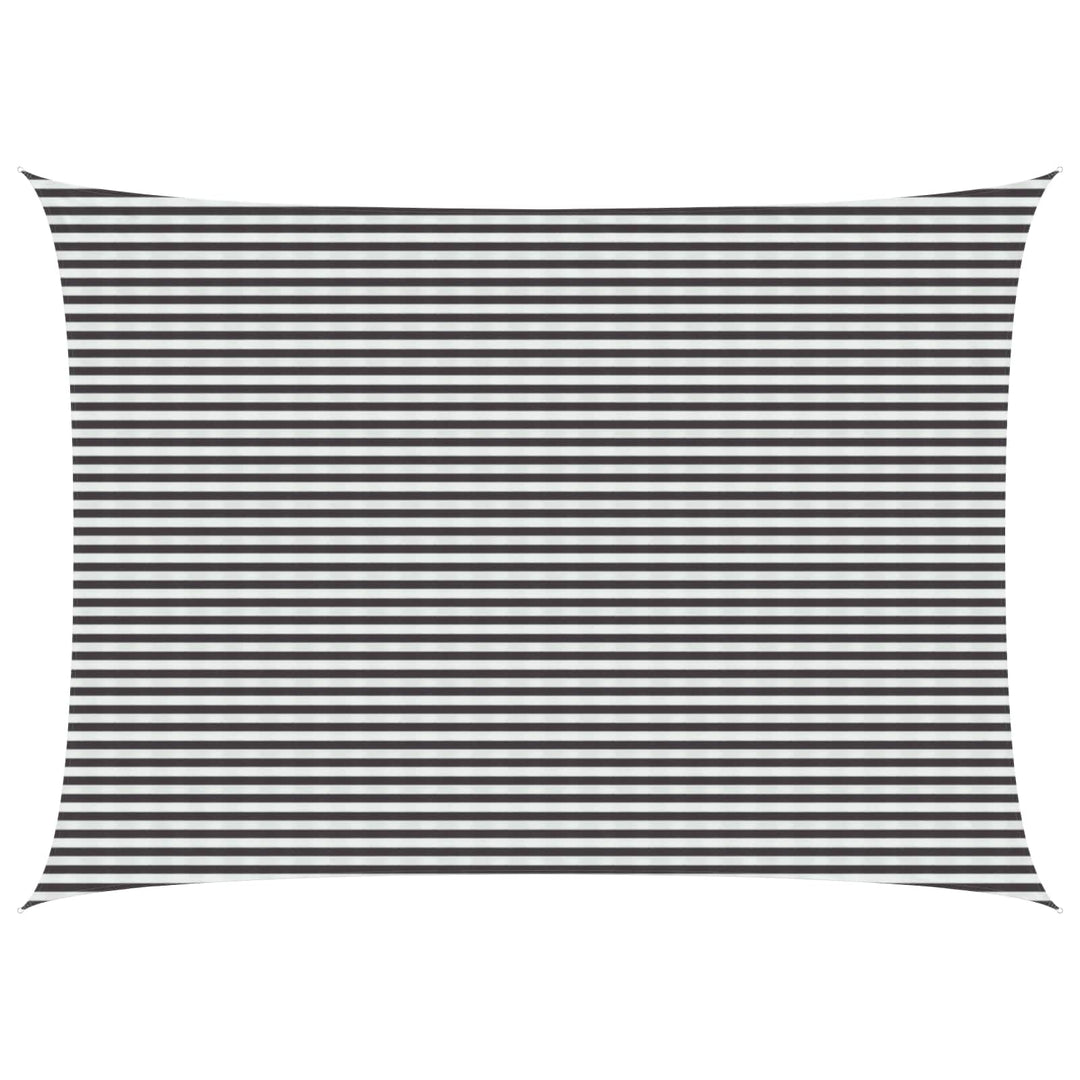Solsejl Anthracit og hvid 5 x 6 m HDPE