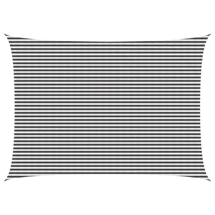 Solsejl Anthracit og hvid 5 x 8 m HDPE