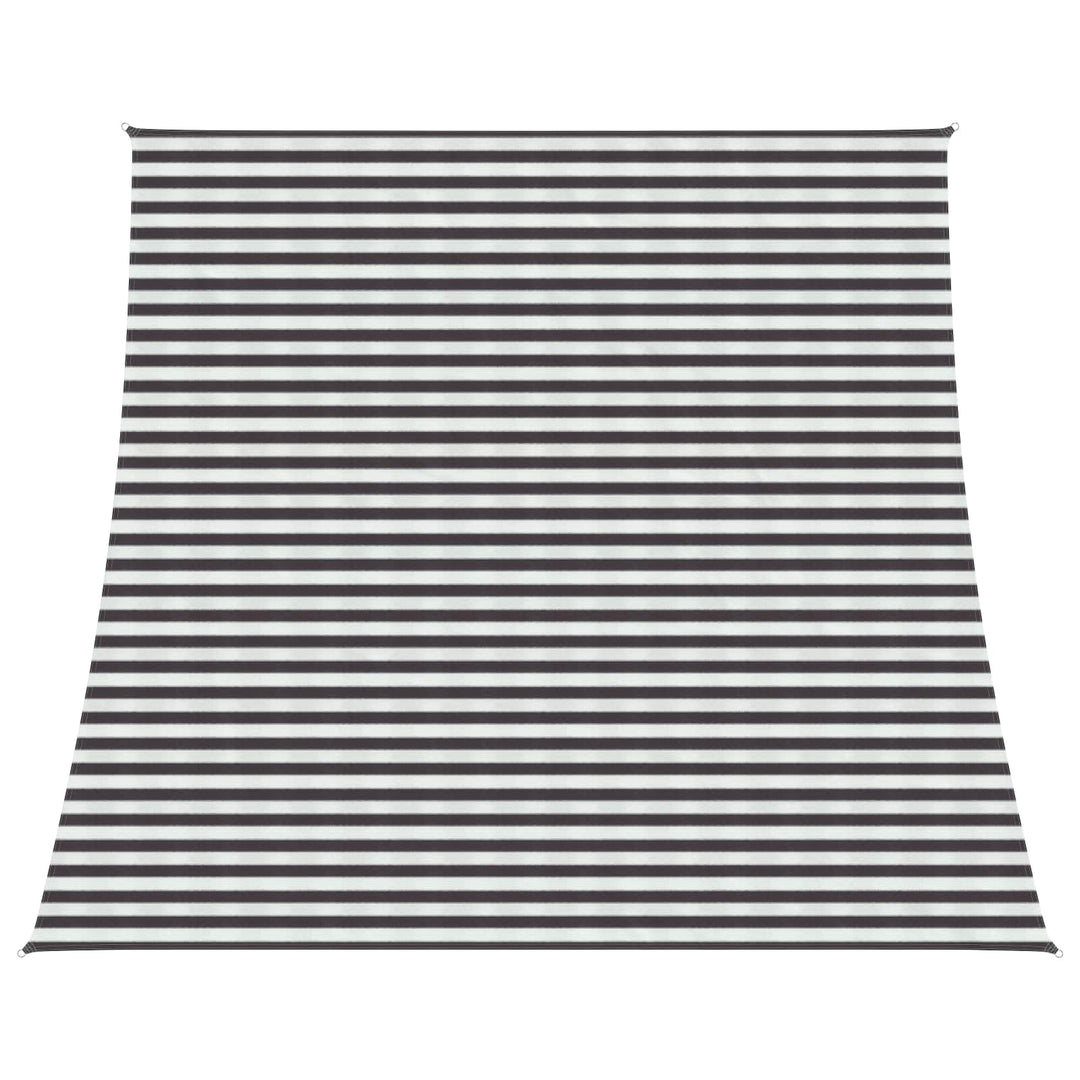 Solsejl Anthracit og hvid 4 / 5 x 4 m HDPE