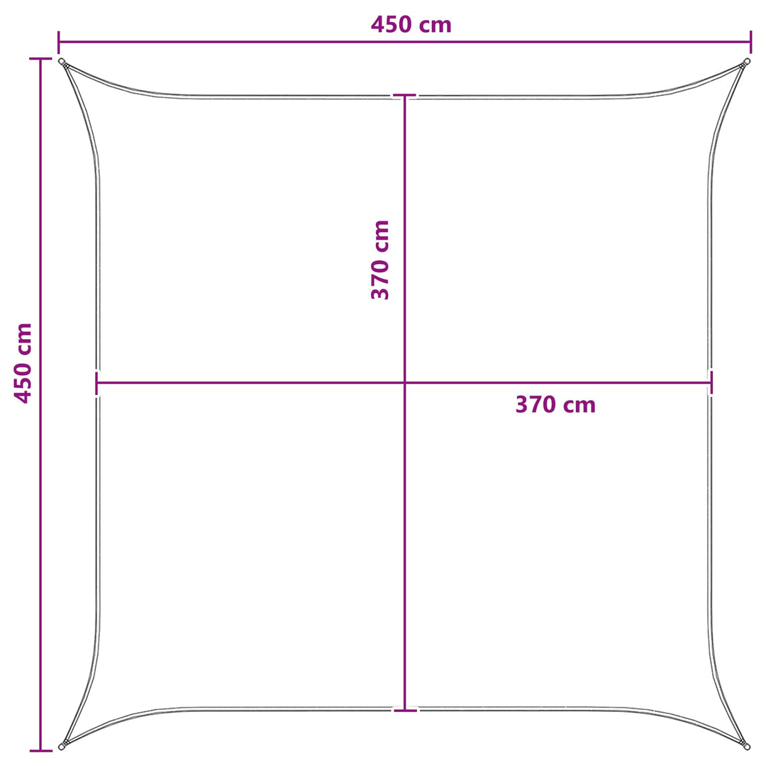 Solsejl Blå og Hvid 4,5 x 4,5 m HDPE