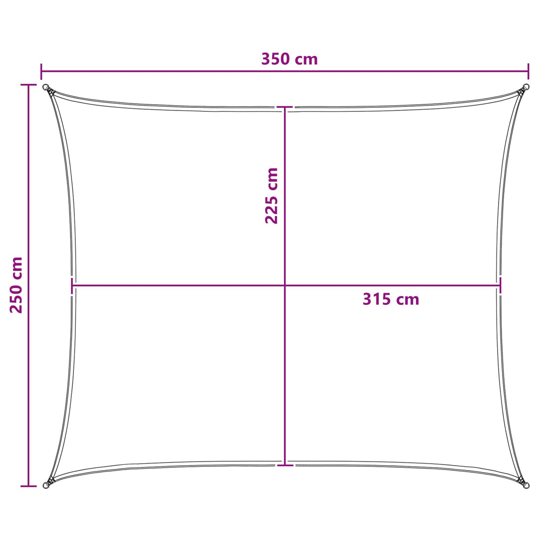 Solsejl Blå og Hvid 2,5 x 3,5 m HDPE
