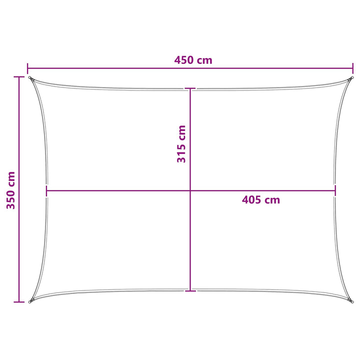 Solsejl Blå og Hvid 3,5 x 4,5 m HDPE