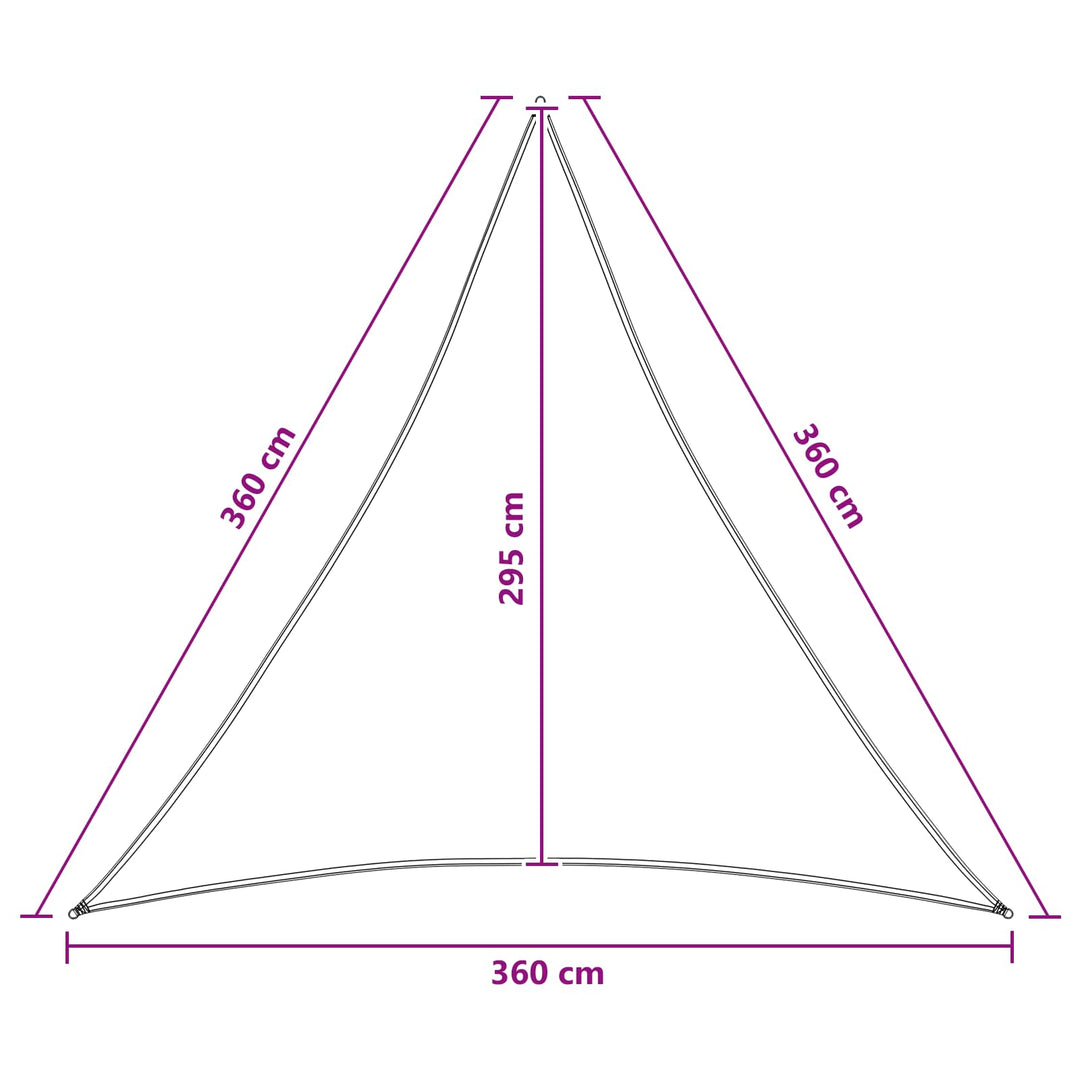 Solsejl 3,6 x 3,6 x 3,6 m HDPE Trekantet Blå og Hvid