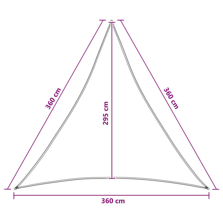 Solsejl 3,6 x 3,6 x 3,6 m HDPE Trekantet Blå og Hvid