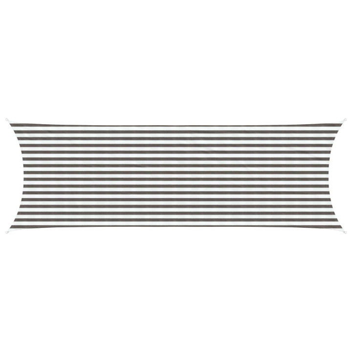 Solsejl Lys Grå og Hvid 2 x 6 m HDPE