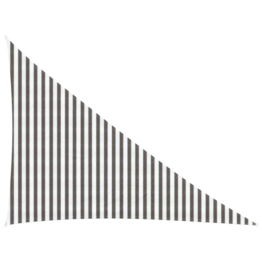 Solsejl 3 x 4 x 5 m HDPE Trekantet Lys Grå og Hvid