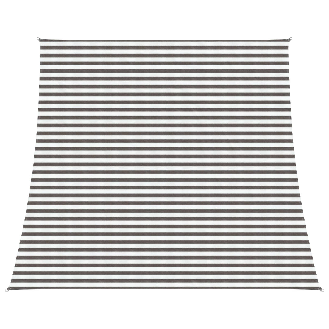 Solsejl Lys Grå og Hvid 4 / 5 x 4 m HDPE