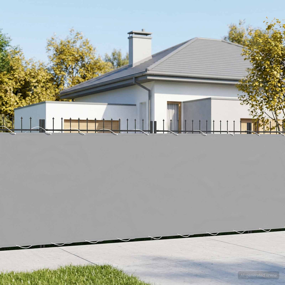Balkon Afskærmning 180 x 300 cm Stof med PU-belægning Lysegrå
