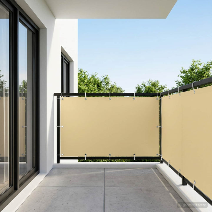 Balkon Afskærmning 150 x 1000 cm Stof med PU-belægning