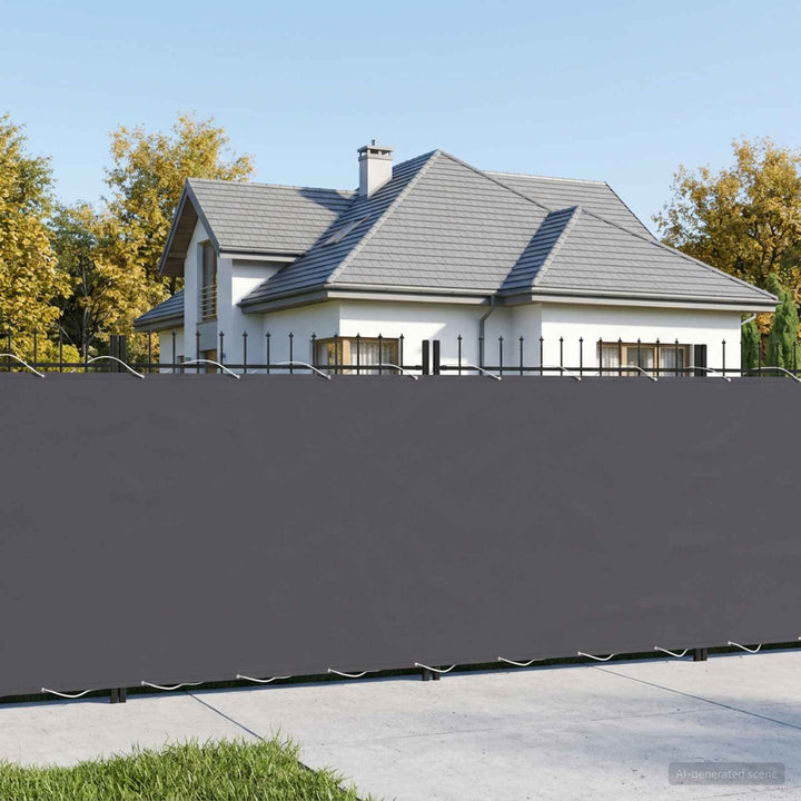 Balkon Afskærmning 150 x 300 cm Stof med PU-belægning Antracit