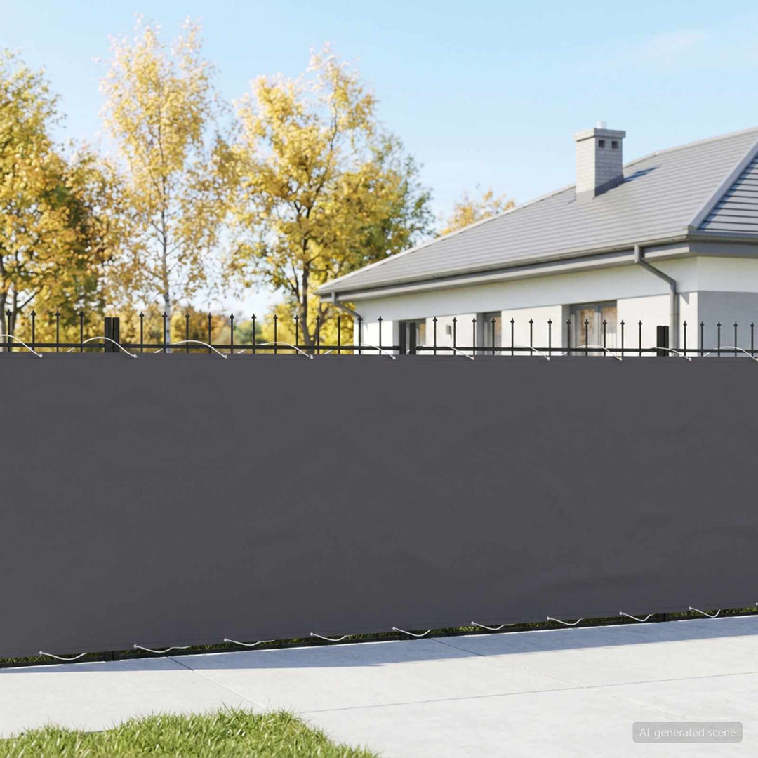 Balkon Afskærmning 180 x 600 cm Stof med PU-belægning Antracit