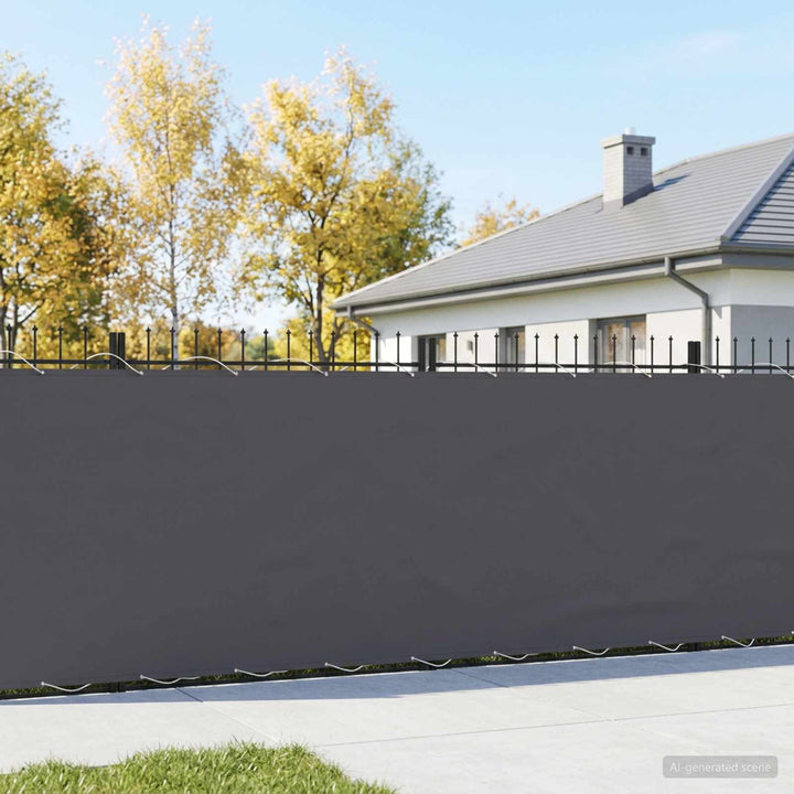 Balkon Afskærmning 180 x 600 cm Stof med PU-belægning Antracit