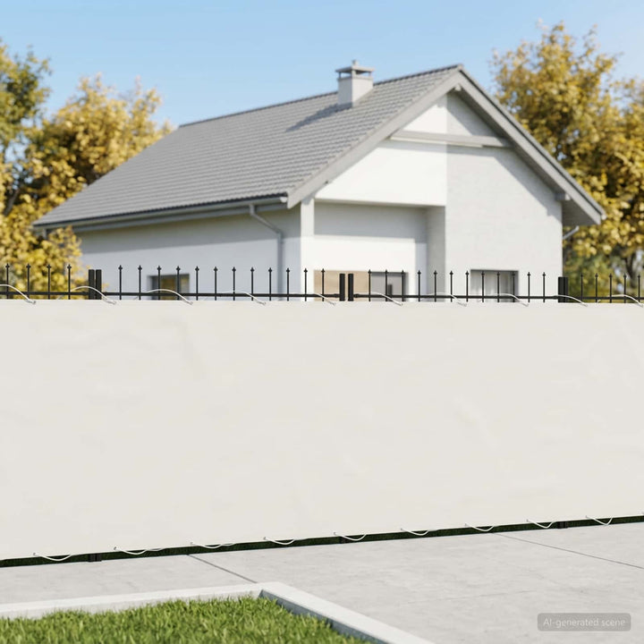 Balkon Afskærmning 150 x 1000 cm Stof med PU-belægning Hvid