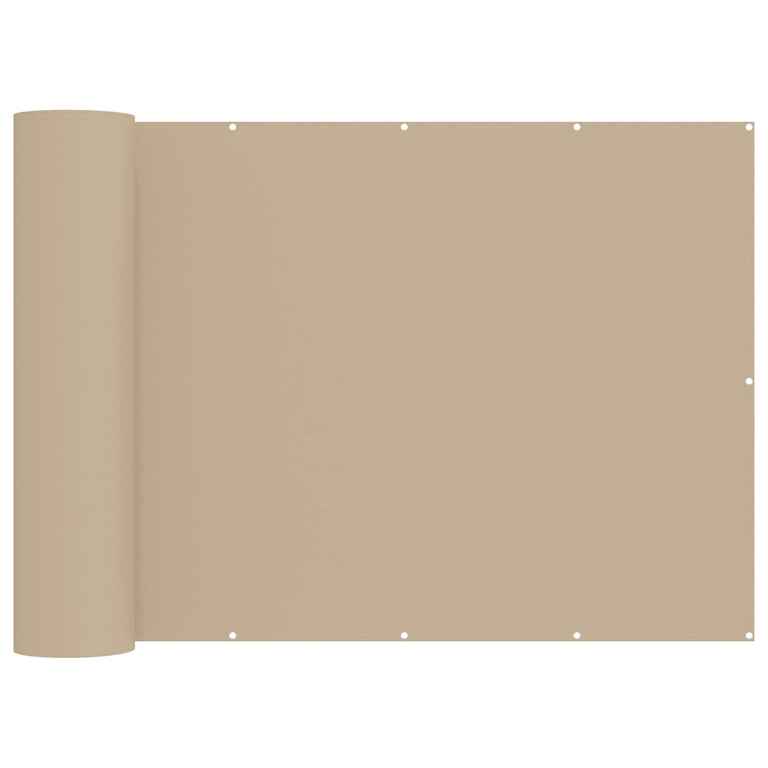 Balkon Afskærmning 150 x 400 cm Stof med PU-belægning Beige