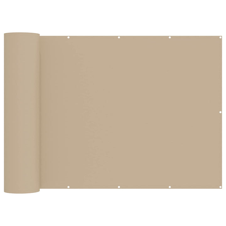 Balkon Afskærmning 150 x 400 cm Stof med PU-belægning Beige