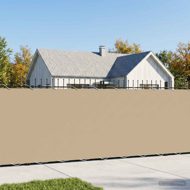 Balkon Afskærmning 200 x 300 cm Stof med PU-belægning Beige