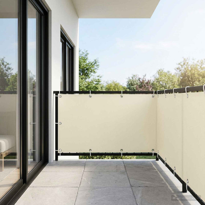 Balkon Afskærmning 150 x 800 cm Stof med PU-belægning
