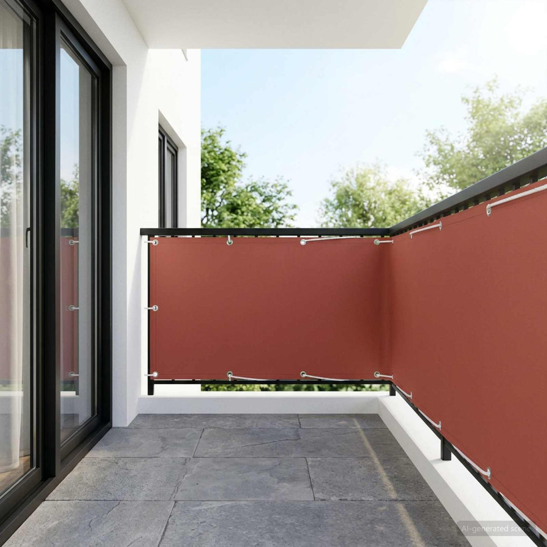 Balkon Afskærmning 150 x 800 cm Stof med PU-belægning