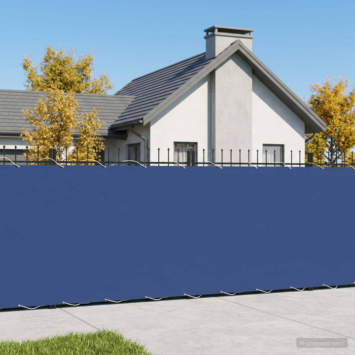 Balkon Afskærmning 150 x 1000 cm Stof med PU-belægning Blå